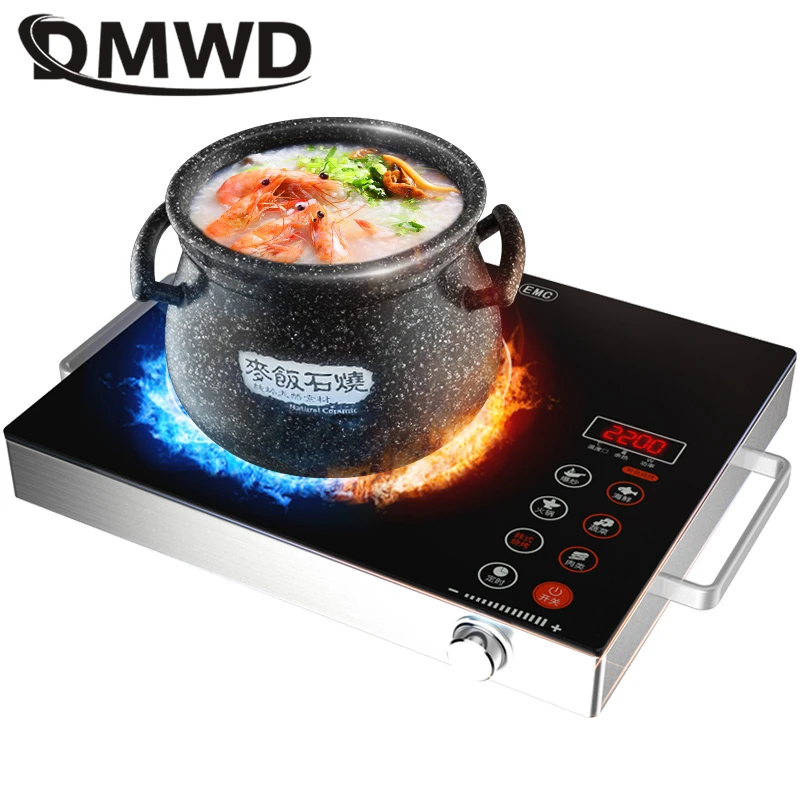 DMWD multifunction Induction Cooker 2200W Hot pot stove genuine electric ceramic stove kitchen appliance high power stir-fryer