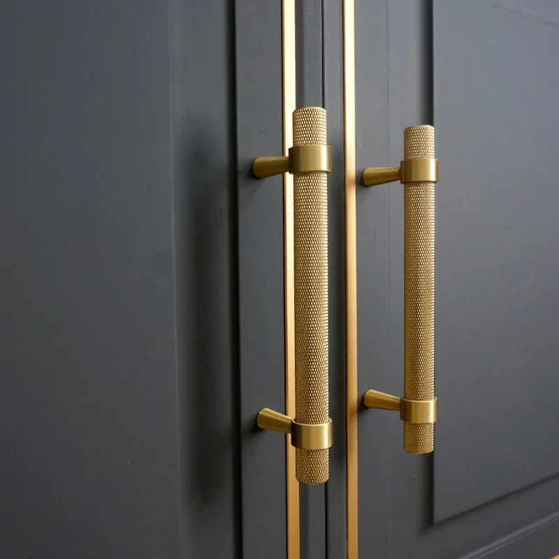 Luxury 10PCS Solid Brass European Furniture Handles Drawer Pulls Cupboard Wardrobe Kitchen Closet TV Cabinet Pulls Handles