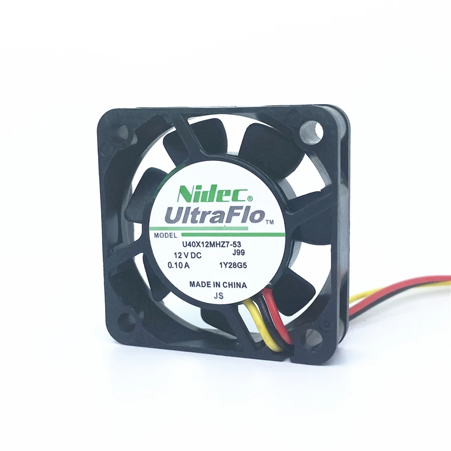 Nidec U40X12MHZ7-53 4010 40MM 40x40x10MM Cooling Fan 9000RPM DC12V 1.2W For 3D Printer North Bridge Chip Fan 3PIN