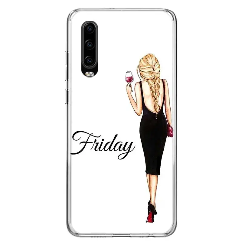 Weekend lovers Cover Phone Case For Huawei P30 Lite P20 P40 P50 Mate 40 30 20 10 Pro Luxury Clear Print Shell Coque