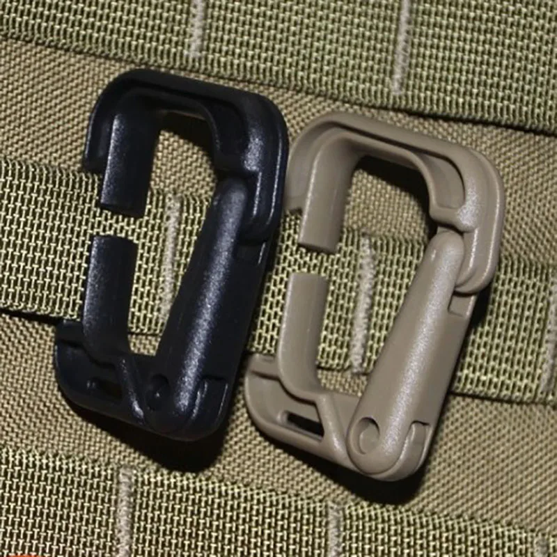 2pcs/set Plasctic Shackle 2019 Carabiner D-ring Clip Molle Webbing Backpack Buckle For Snap Camp Hike Mountain Climb Outdoor