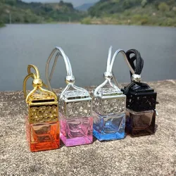 Wholesale Empty Car Air Freshener Hanging Glass Bottle Car Perfume Bottles Auto Perfume Diffuser Bottle For Essential Oil