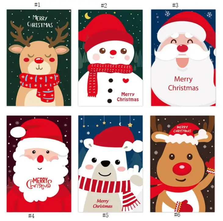 Creative Santa Claus greeting card, relatives, friends and lovers send greeting cards to each other to welcome the best day SN