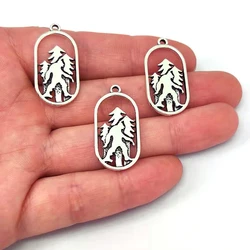 50pcs 9 Designs DIY Bigfoot pendant charm running in the mounta for women man Accessories