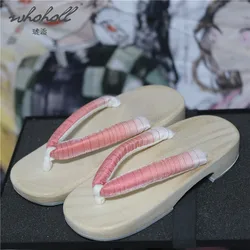 Pantofola da donna estate giapponese in legno Geta zoccoli femminili scarpe Cosplay Samurai sandali Geisha infradito sandali con plateau