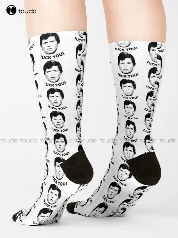 Tuck You! Tucker Carlson Socks Soccer Socks Men Personalized Custom Unisex Adult Teen Youth Socks 360° Digital Printing