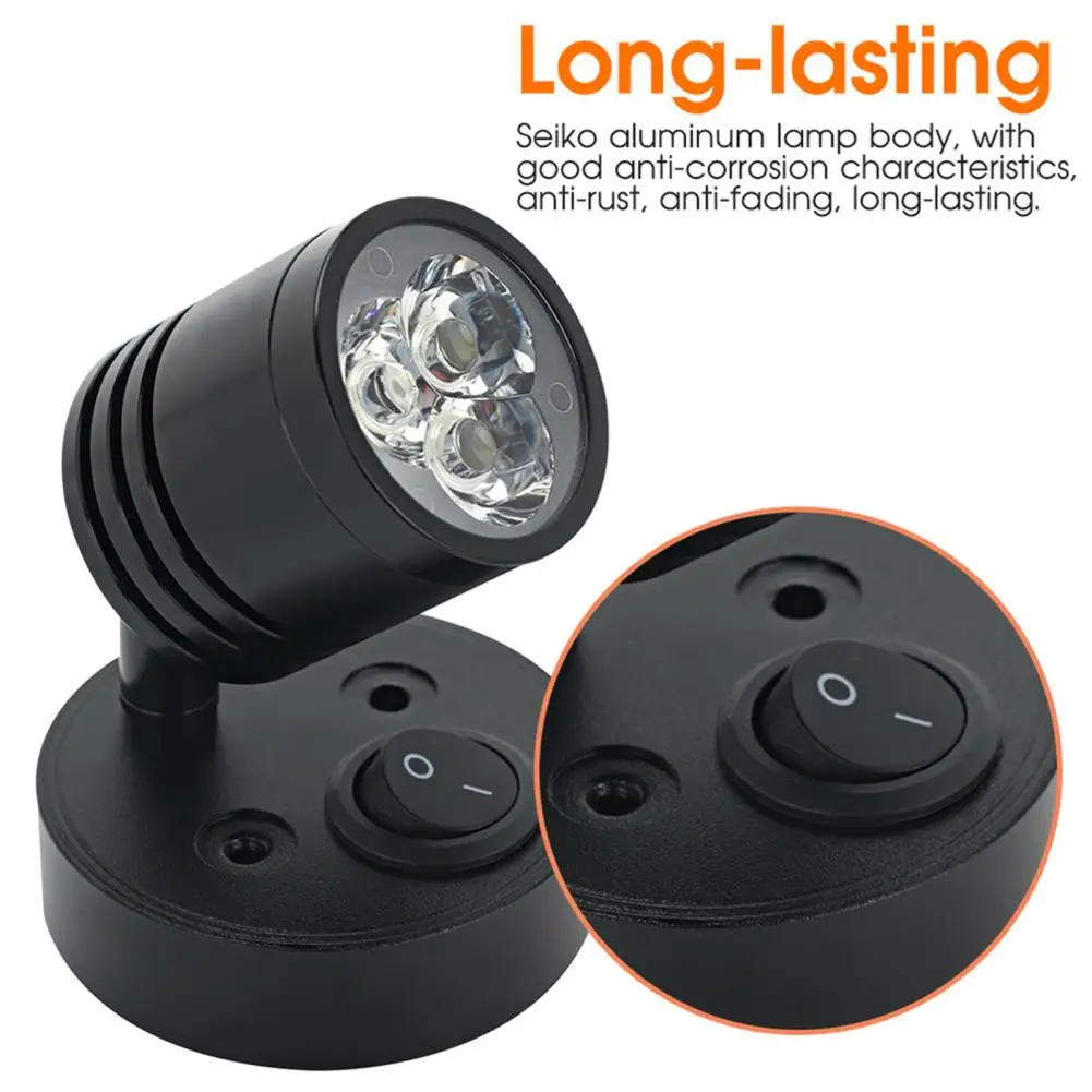 Aluminum Great Battery Operated Wireless Spotlight White Light Interior Spot Light Anti-rust for Motorhome