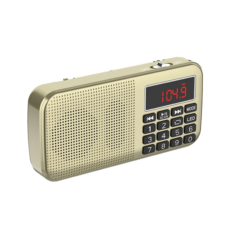 EONKO L-558BT Bluetooth FM Radio with Dual TF card USB AUX Flashlight Dual battery