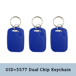 5/10PCS RFID Tag Smart Dual Frequency Chip 125Khz T5577 EM4305 Rewritable Keyfobs 13.56Mhz NFC S50 Clone Copy Token Keychain