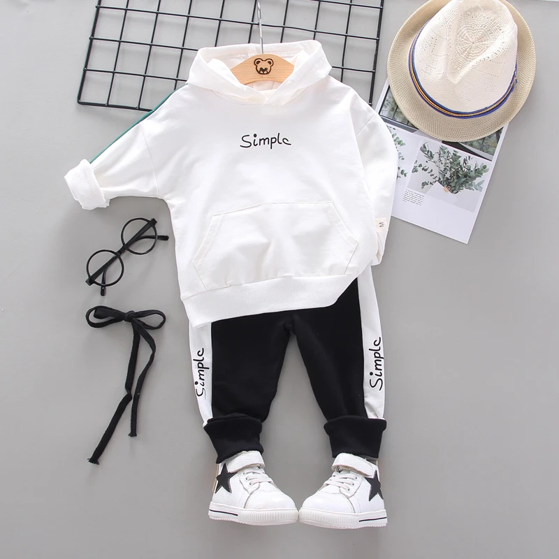 New Spring Autumn Children Clothes For Girls Suit Baby Boys Cotton Hoodies Pants 2Pcs/set Toddler Casual Costume Kids Tracksuits