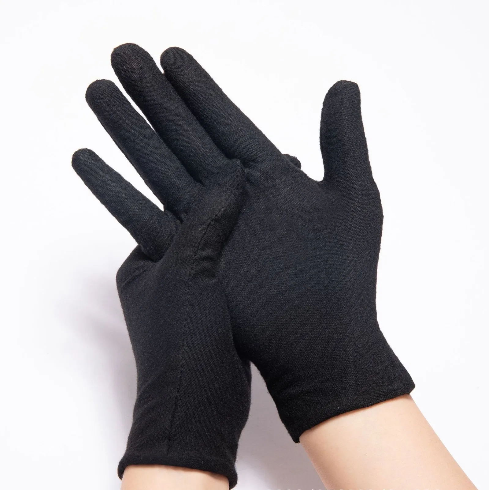 

Cotton Gloves Thickened Dirt-resistant Work Gloves Black Etiquette Thin Stretch Gloves Motorcycle Sports Full Finger Mittens 5G