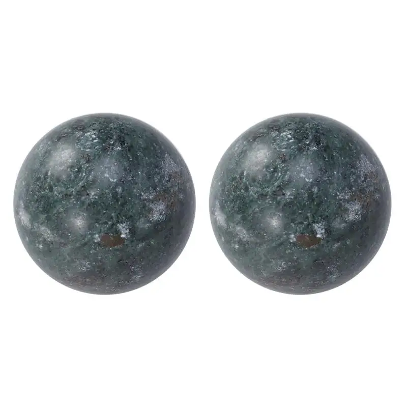 Bolas de masaje Baoding de Jade para el cuidado de la salud, 2 piezas, ejercicio de Salud chino, Bola de estrés, ejercicio de cerebro de mano,