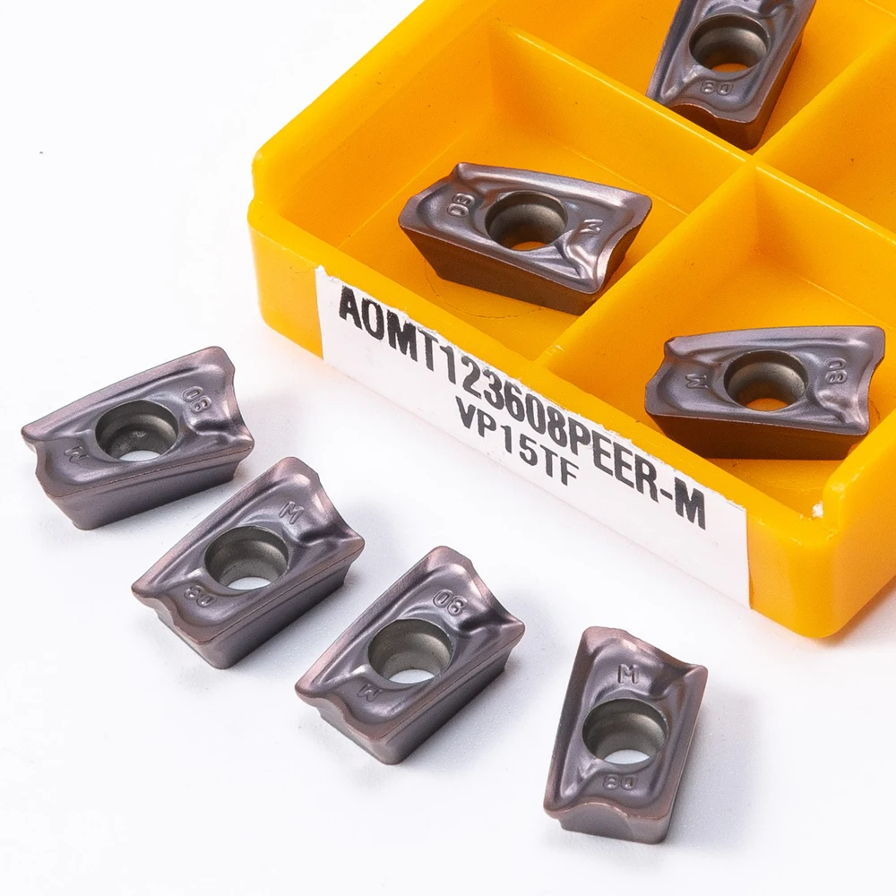 AOMT 123608 inter M VP15TF inserti in metallo duro inserti per tornitura AOMT 123608 utensili per tornio in metallo duro con lama di fresatura meccanica CNC