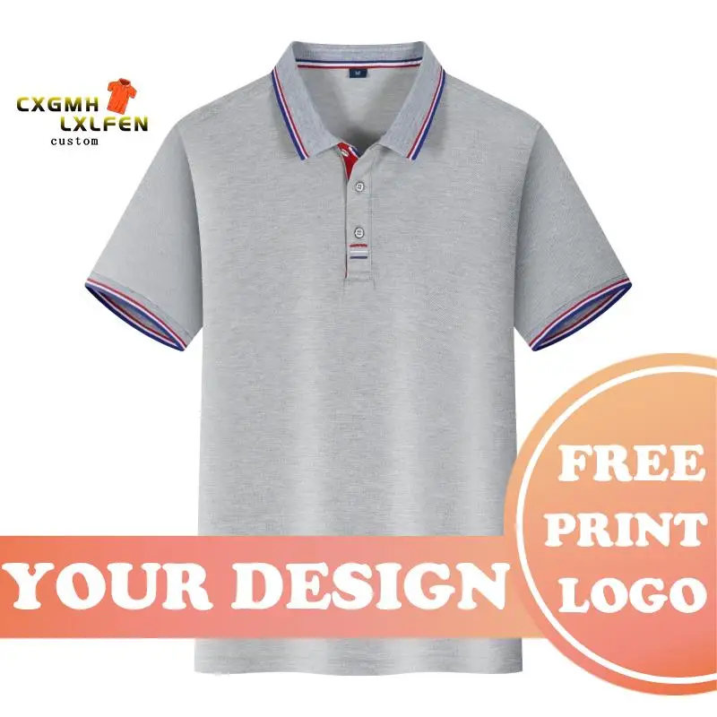 New Summer Men Customized Polo Shirt Print Your Own HD Photo Design Women Breathable Cotton Short Sleeve Tee Shirts Jerseys Tops