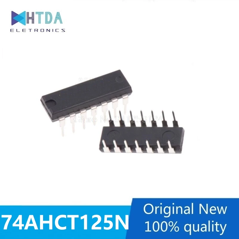 10pcs/lot  SN74AHCT125N 74AHCT125N 74AHCT125 DIP14 IC In Stock