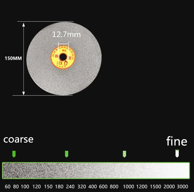4pcs/set Diamond Polishing Disc 600 800 1200 3000 Grit 6\