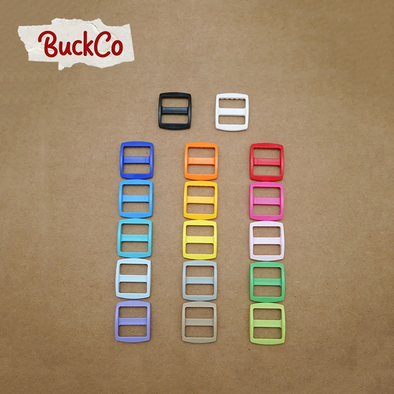 20pcs/set Retailing colorful plastic Tri-Glid clasp  side release for 15mm Webbing diy dog collar accessory buckle 17 colours