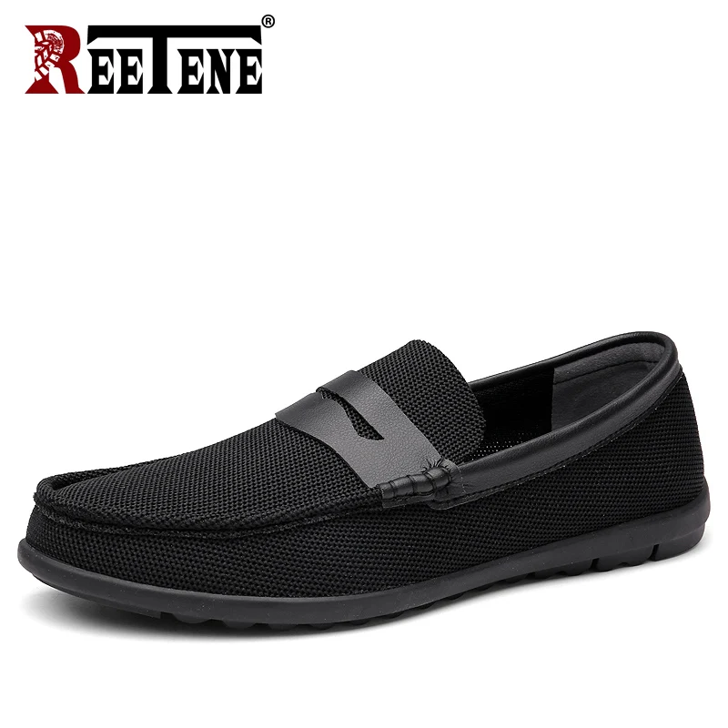 

REETENE Summer Mesh Men Loafers Lightweight Comfort Men'S Loafers Casual Driving Shoes Male Breathable Slip-On Loafers For Men