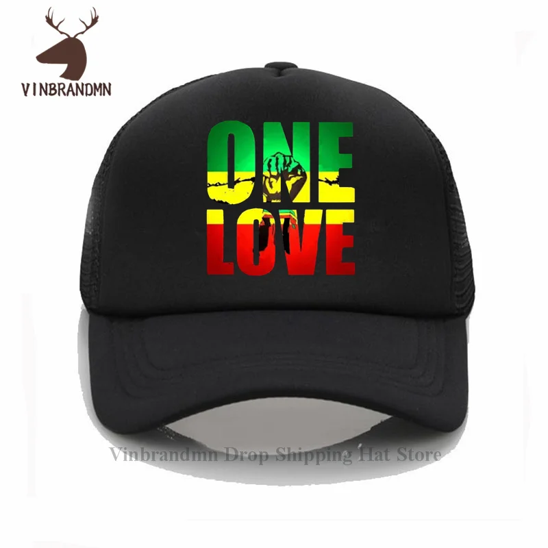 RASTA ONE LOVE CITY Bucket hat Rastafari Lion King Fishing hats Jamaica Flag The Best of Red Yellow & Green Design Baseball caps