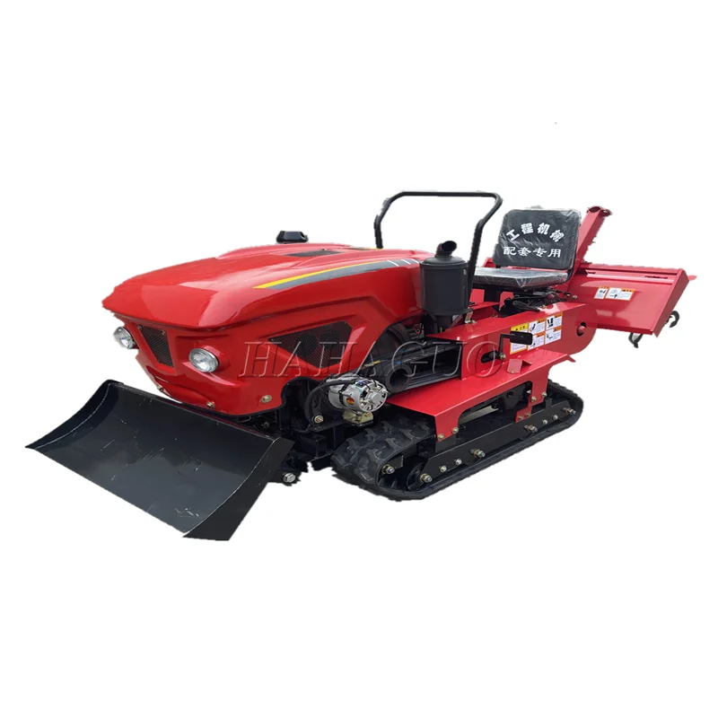 New Rotary Tillage Machine Diesel Gasoline Gearbox Sitting Driven Amphibious Tractor