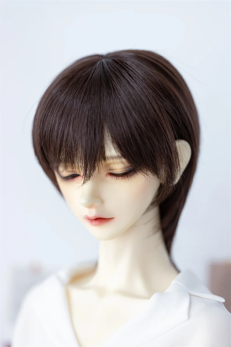 Bjd/sd/dd วิกผม1/4และ1/3อุณหภูมิสูงผมสั้นผ้าไหมเครื่องประดับตุ๊กตา