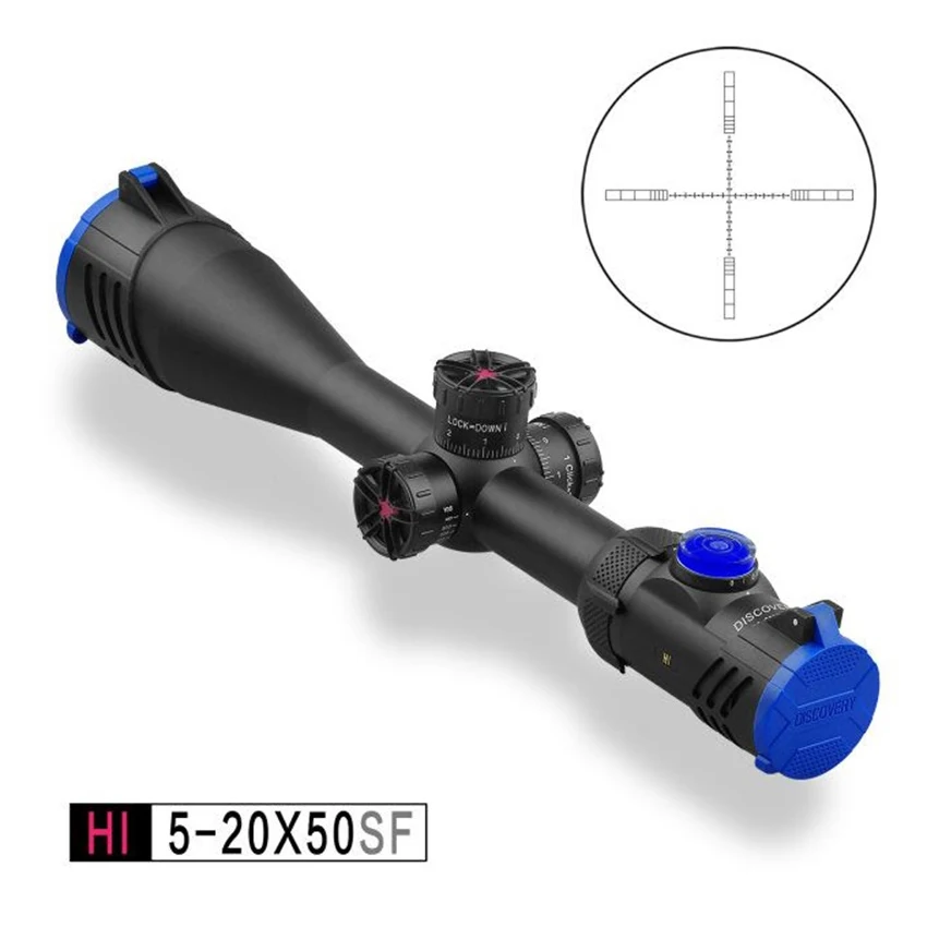 Optical Sight Brand Discovery HI 5-20X50SF Lighting Riflescope Hunting Collimator Sight And Level Aim Optics Rifle Scope Caza