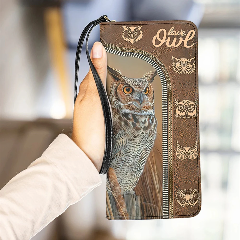 

PU Leather Women Wallet New Style Female Portomonee Owl Pattern Fashion Money Bags Zipper Card Holder Handy Perse High Quality