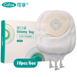 Cofoe 20PCS Medical Urinary Urostomy Bags One-piece Leak-proof fistula bag urinal Clip-on disposable Ostomy bag 20-45mm medical