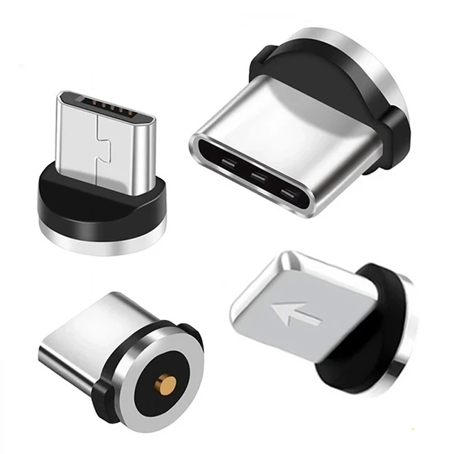 360 pontas magnéticas da rotação para as peças de substituição do telefone móvel fácil opere a tomada durável do adaptador do cabo de carregamento do conversor