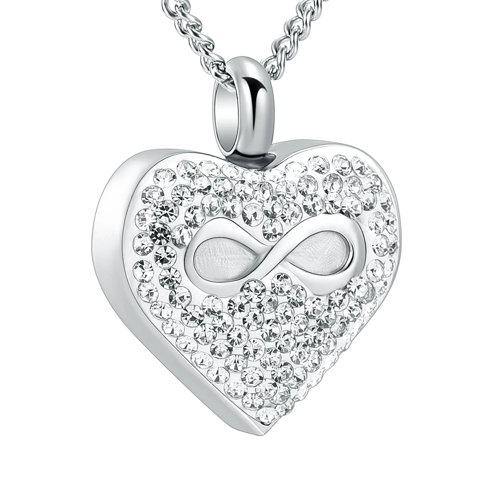 

Cremation Jewelry Infinity Heart Urn Necklace for Ashes Holder Keepsake Memorial Urn Pendant for Women