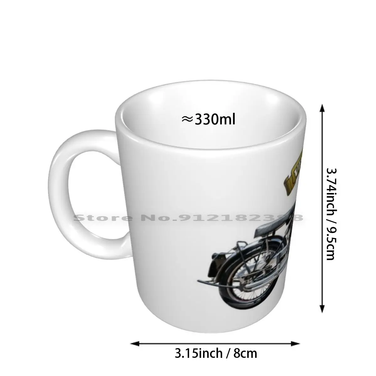 1951 Vincent Black Lightning Ceramic Mugs Coffee Cups Milk Tea Mug Classic Vintage Motorcycle Vincent Black Lightning Bike Moto