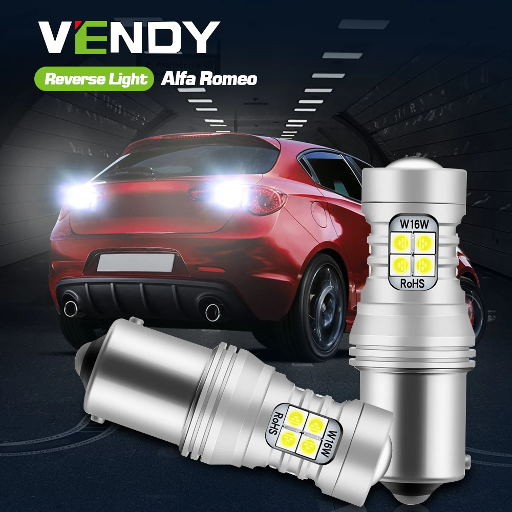 2pcs LED Reverse Light Blub Backup Lamp Canbus P21W BA15S For Alfa Romeo Giulietta 145 146 147 156 166 159 GTV Spider Brera Mito