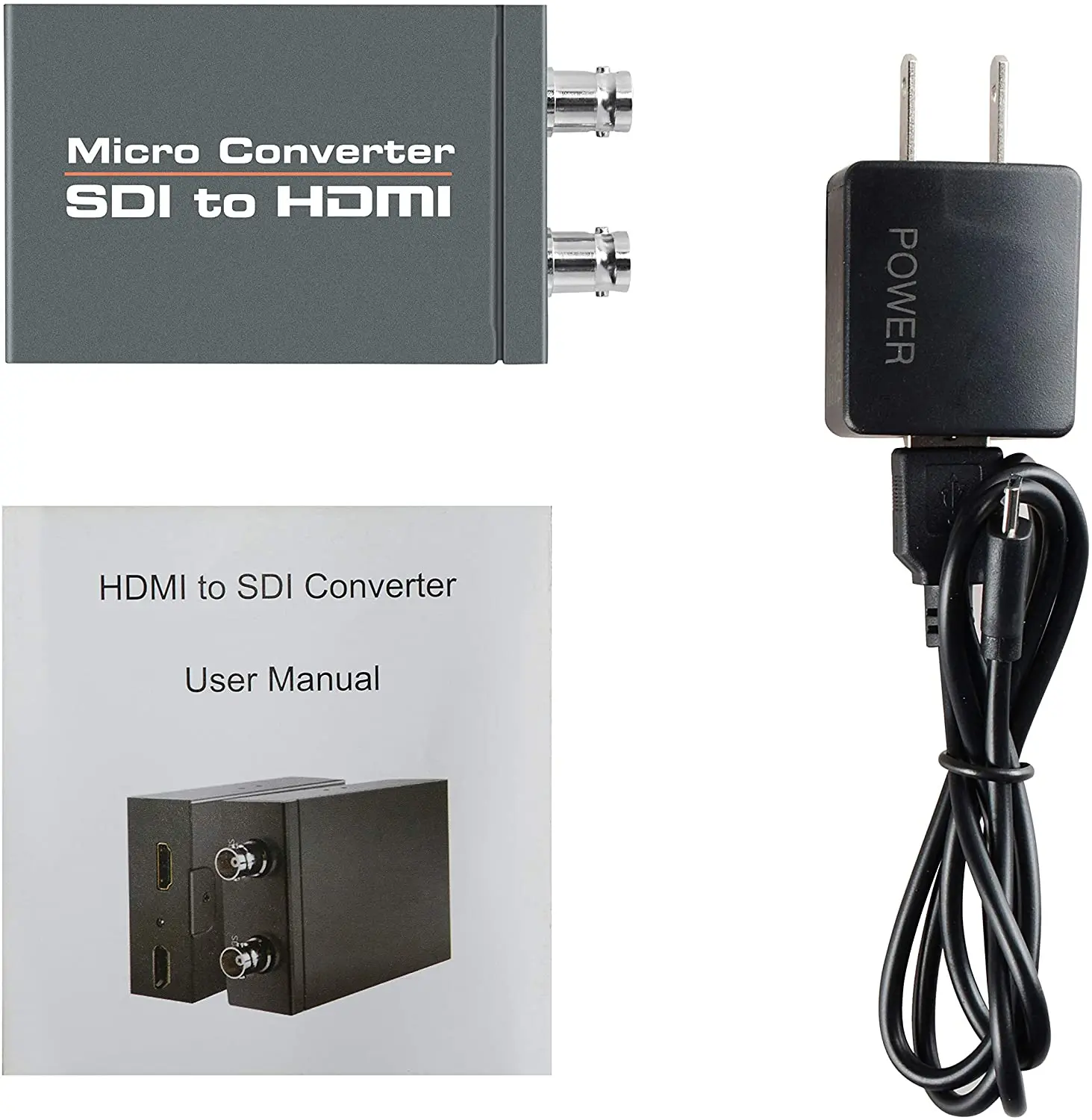 Micro convertisseur 1080P SDI vers HDMI (avec alimentation), adaptateur 3G-SDI/HD-SDI/SD-SDI vers HDMI, sortie SDI