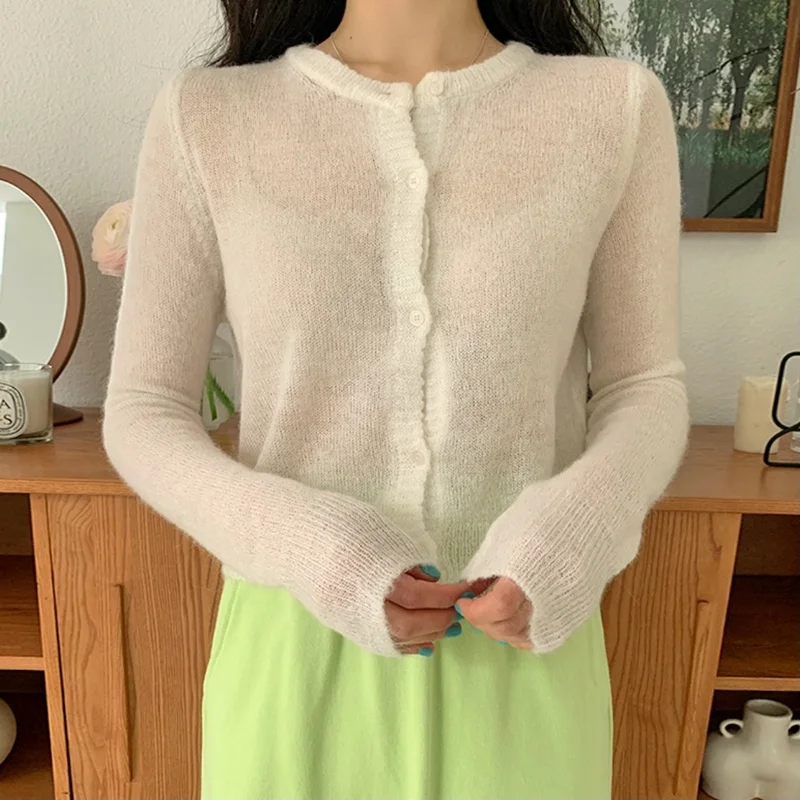 2021 frauen klimaanlage Shirt Pullover Dünne Mantel Herbst Gestrickte Pullover Mantel Neue Koreanische Strickjacke Sommer Sonnencreme Shirt 15732