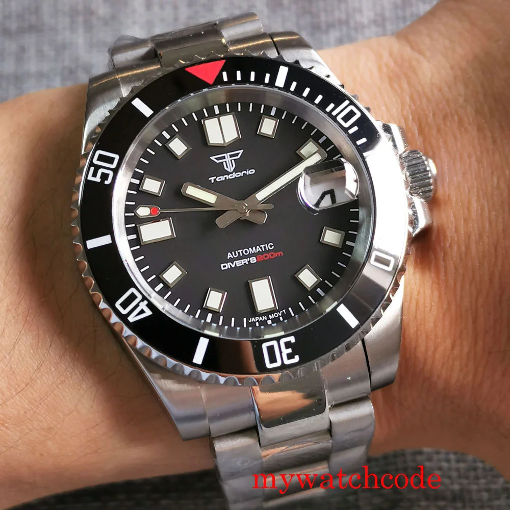 20bar Dive Mechancial Watch Men Spphire Crystal 120 clicks Bezel Middle Polish Strap S NH35AA Movt Ceramic Insert 40mm