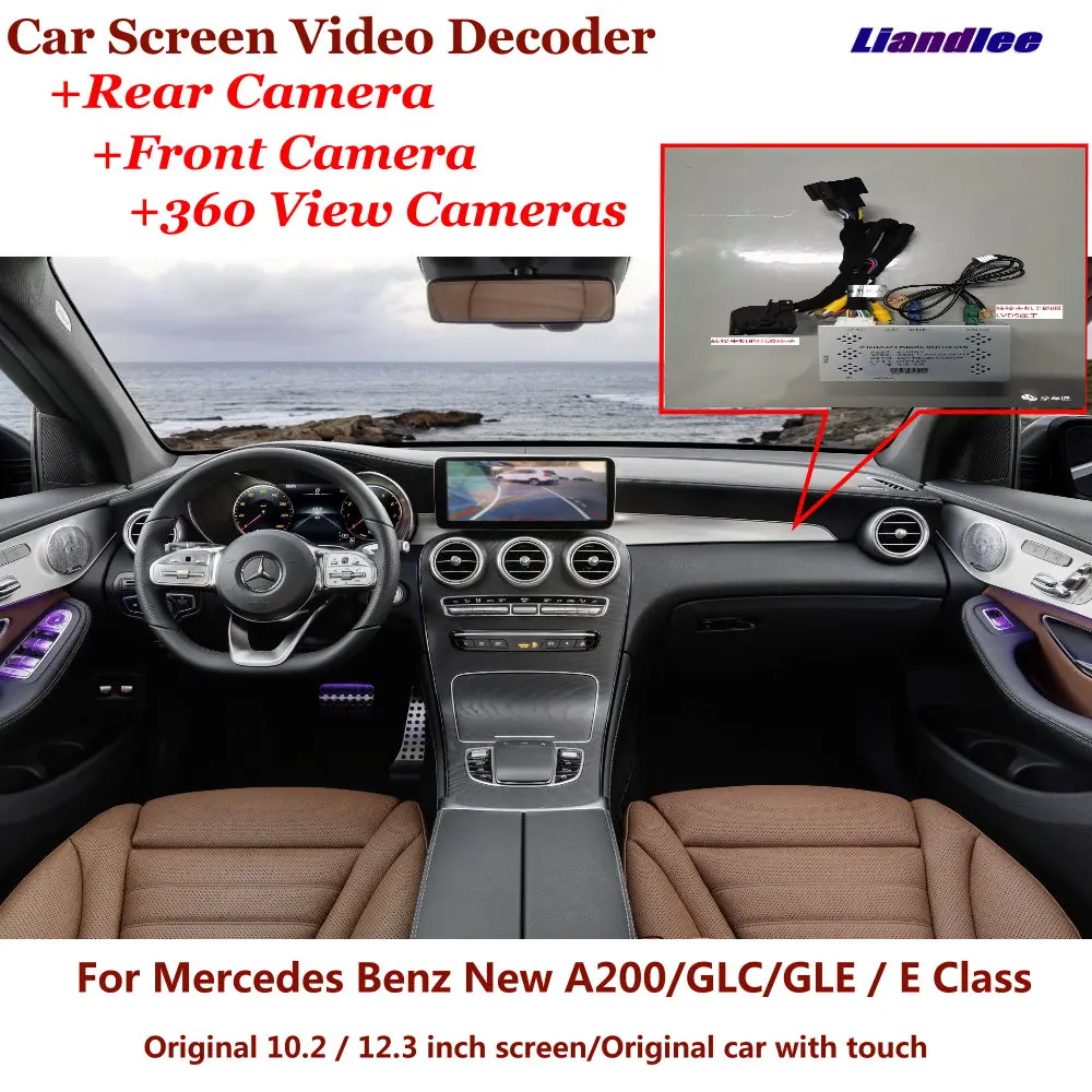 

For Mercedes Benz A200/A180/B/E/GLB/GLC-L/GLE/GLS Class 2019-2022 Rear Front DVR 360 Camera Car HD Video Decoder Canbus Box