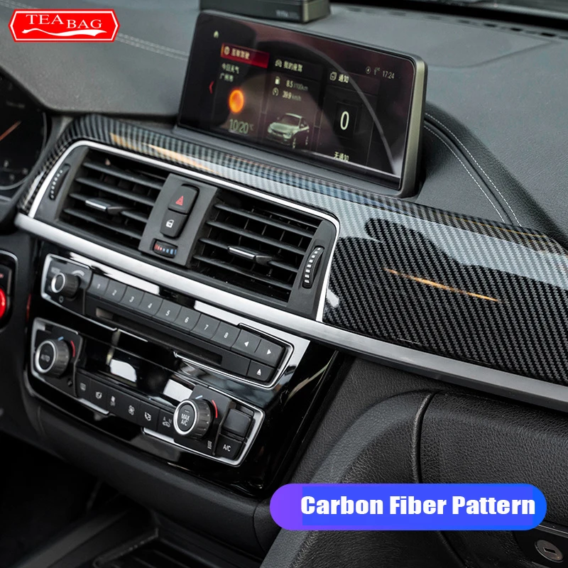 Carbon Fiber Pattern Interior ABS Trim Center Control Panel Trim for BMW F30 F34 F32 F33 F36 Accessories 2013-2018 Car Styling