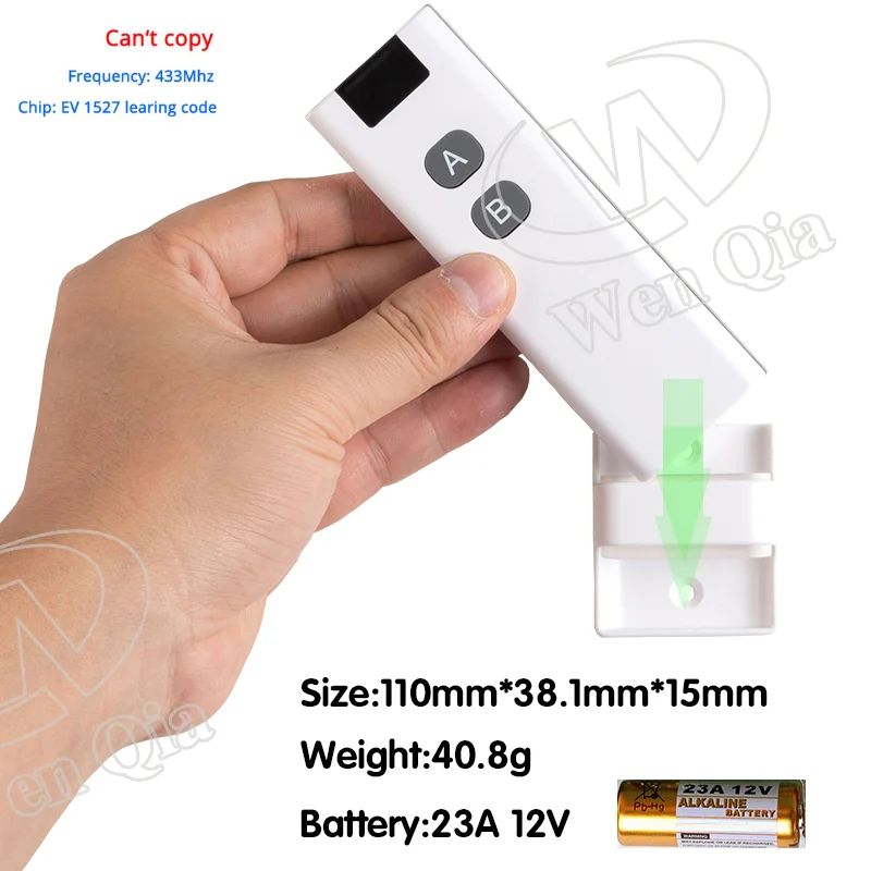 433 ميجا هرتز العالمي اللاسلكية RF التحكم عن بعد تشغيل/إيقاف الارسال لا استنساخ ل بوابة جراج الباب لمبة مصباح DIY بها بنفسك مفتاح فوب تحكم
