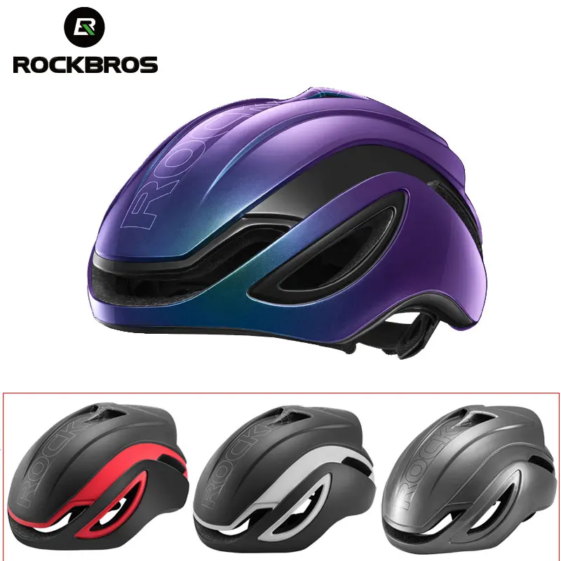 

ROCKBROS Bicycle Helmet Men Ultralight Integrally-molded Cycling Helmet Magnetic-Snap Buckle Road Bike Safely Cap Fits 55-61cm