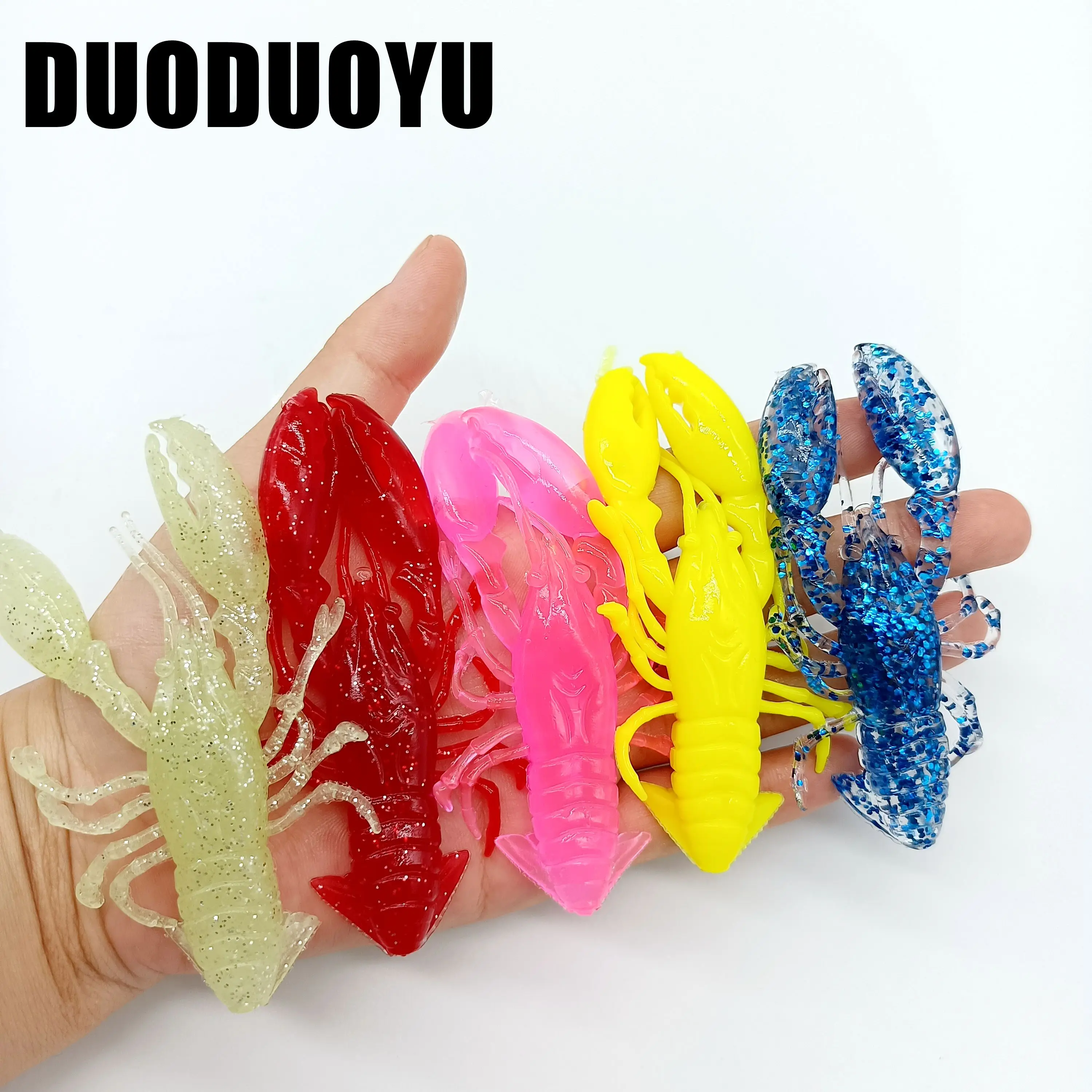 DUODUOYU  1pcs  Crayfish Silicone Soft Bait 12.5g/90mm 5Colors  Artificial Soft Fishing Bait Shrimp Bass Peche  Fishing Tackle