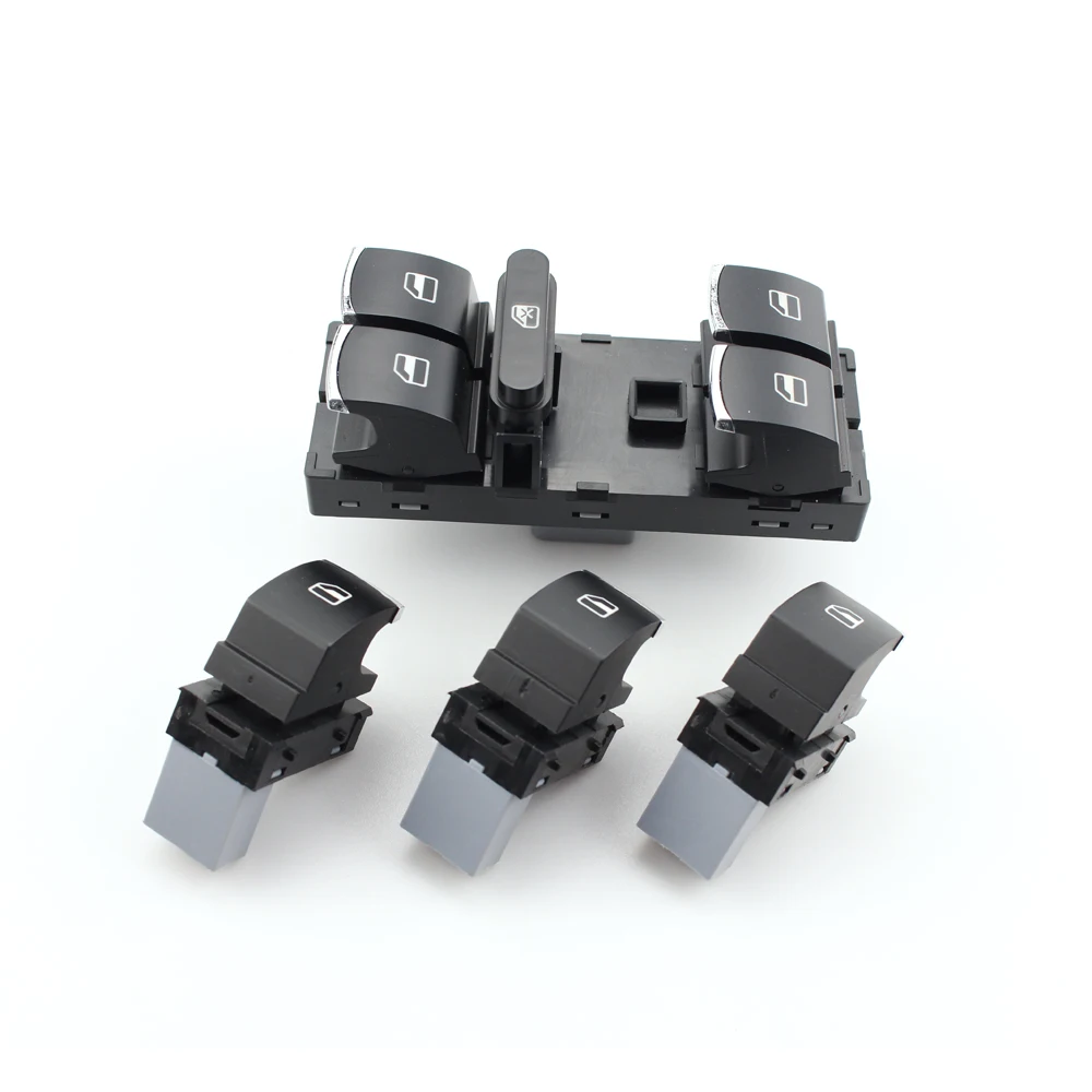 4PCS Window Master Switch For VW Golf GTI 5 6 Tiguan Passat B6 CC 5ND959857 5ND959855