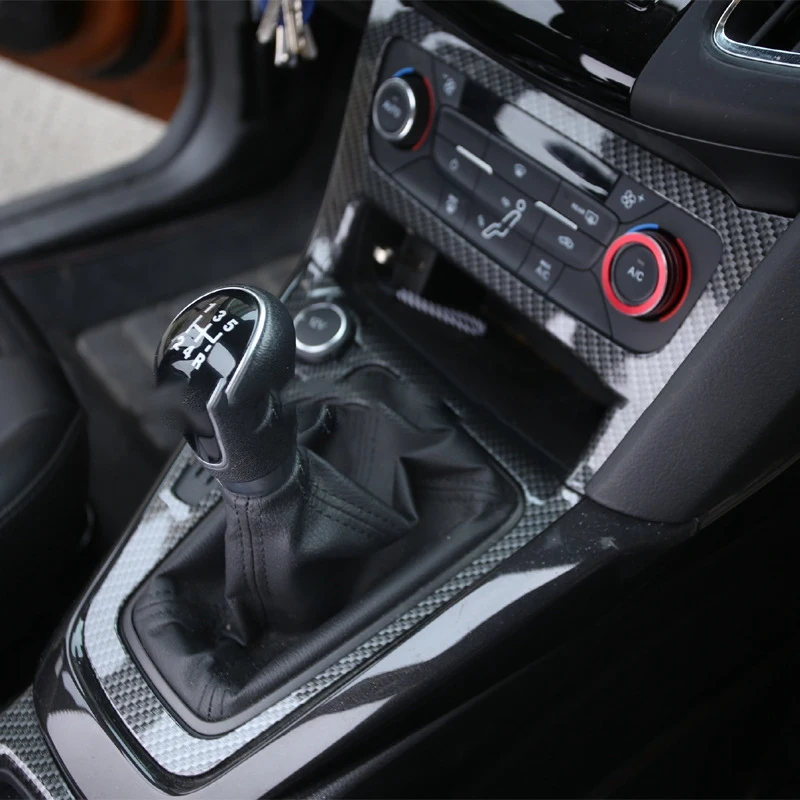 

for Ford Focus 2015 2016 2017 MK3 ST Carbon Fiber Color ABS Inner Gear Shift Panel Cover Trim LHD