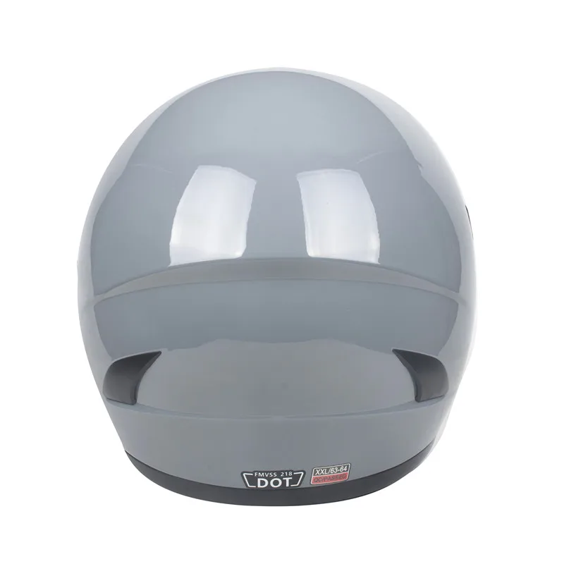 Casco de moto de cara completa para hombre y mujer, visera de moto con lente oscura, Color Gris Cemento, S, M, L, XL