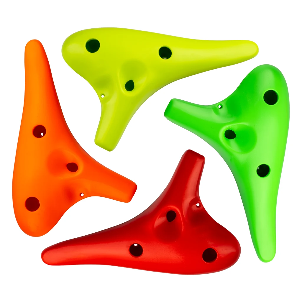 12-hole Ocarina Resin Plastic Alto C Tuning Ocarina New 12-hole Multicolor Flute Adult Children\'s Instrument Christmas Gift