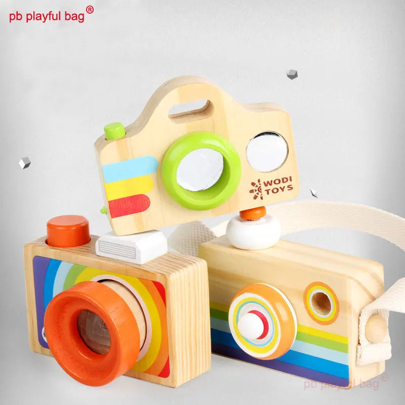 PB Playful Bag Wooden bee eye prism kaleidoscope children's educational toys creative simulation single reflection camera ZG18