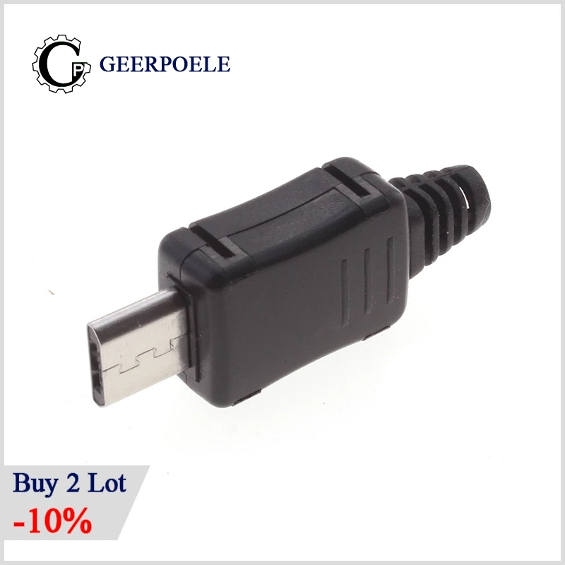 Conector Micro Usb Pcb, Conector de Enchufe macho, Conector electrónico no definido, Kit de Enchufe Konektor