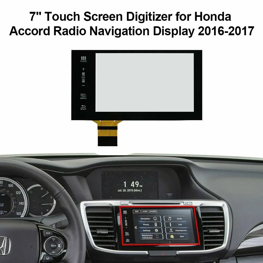 

7" Touch Screen Digitizer for Honda Accord Radio Navigation LCD Display 2016-2017