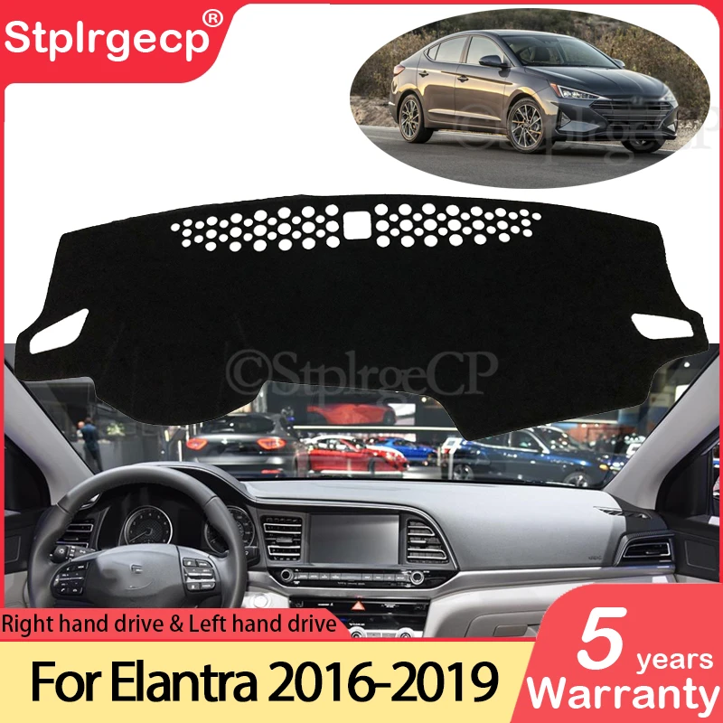 Для Hyundai Elantra 2016, 2017, 2018, 2019, противоскользящий коврик AD Avante, чехол для приборной панели, солнцезащитный козырек, коврик для приборной панели, аксессуары для ковров с защитой от УФ-лучей