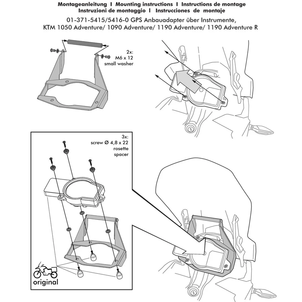 Untuk 1050 1090 1190 Petualangan ADV Motor Braket Gunung Smartphone GPS Pemegang