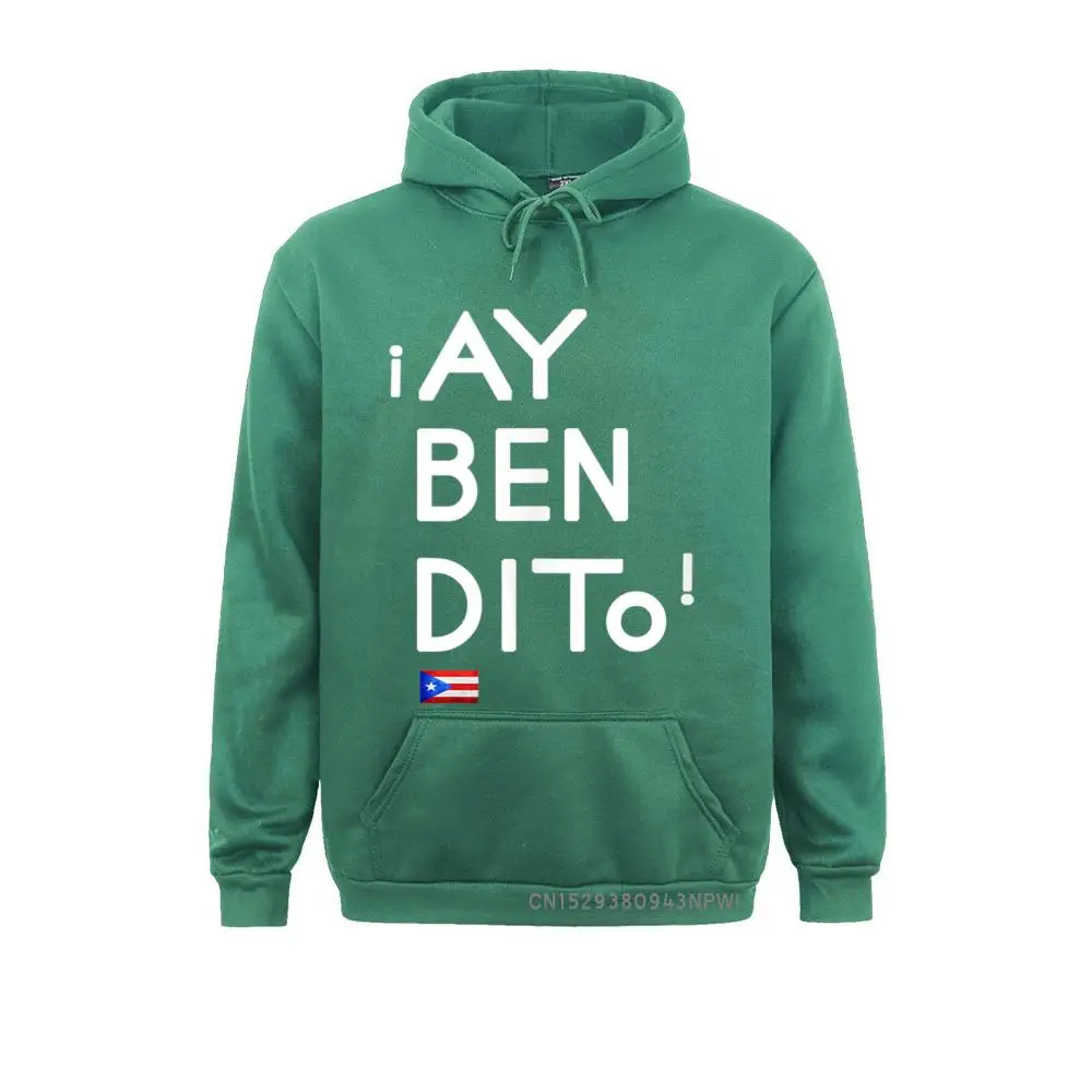 Ay Bendito Funny Puerto Rico Flag Hoodie Puerto Rican Sayings Coupons Sweatshirts Thanksgiving Day Hoodies For Men Youthful